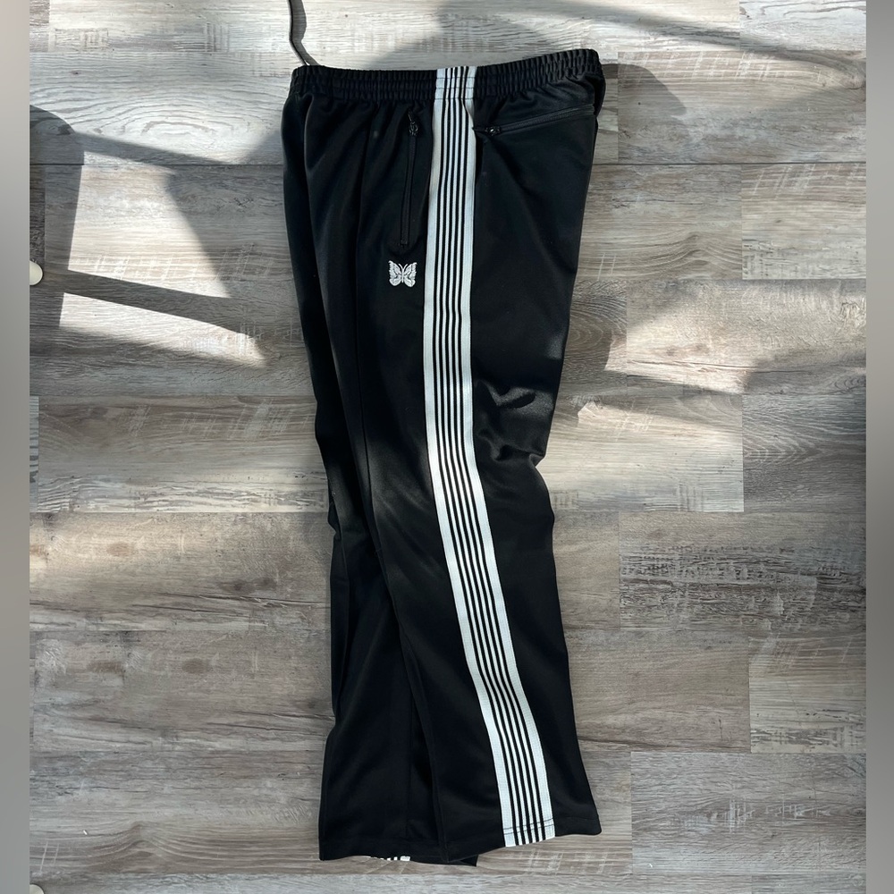 Needles Poly Track Pants Black/White Japan Nepenthes